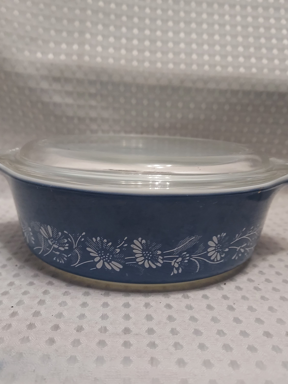 Pyrex Blue Floral Covered Casserole Dish